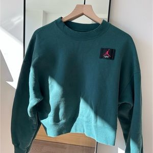 Air Jordan - cropped fleece green sweater